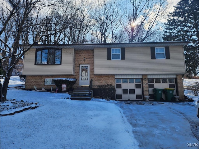 split foyer home with a garage