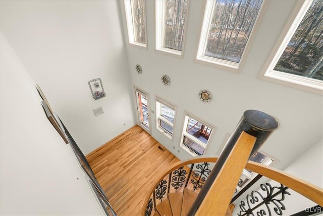 entrance foyer with wood finished floors