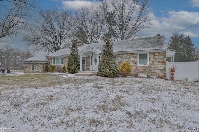 view of ranch-style home