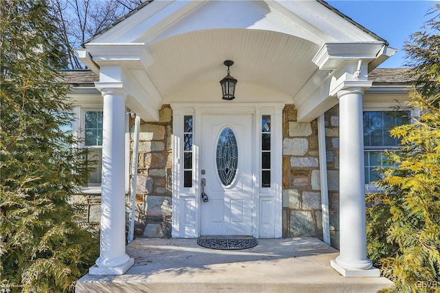 view of doorway to property