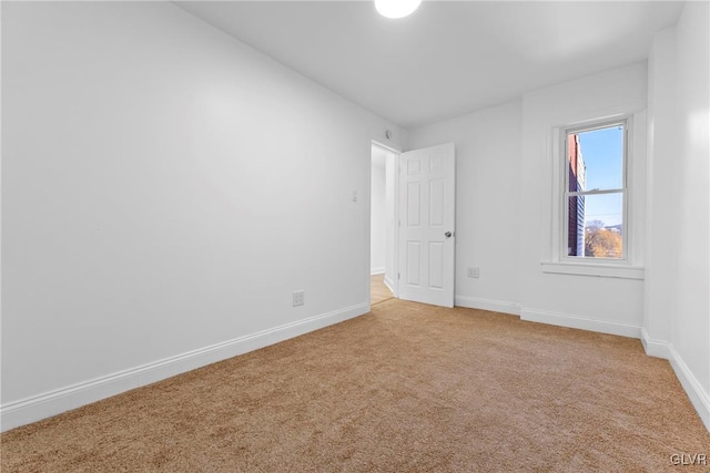 view of carpeted spare room