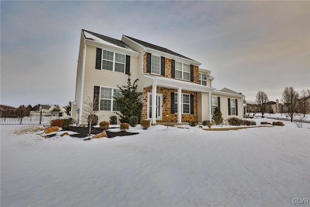 view of colonial inspired home