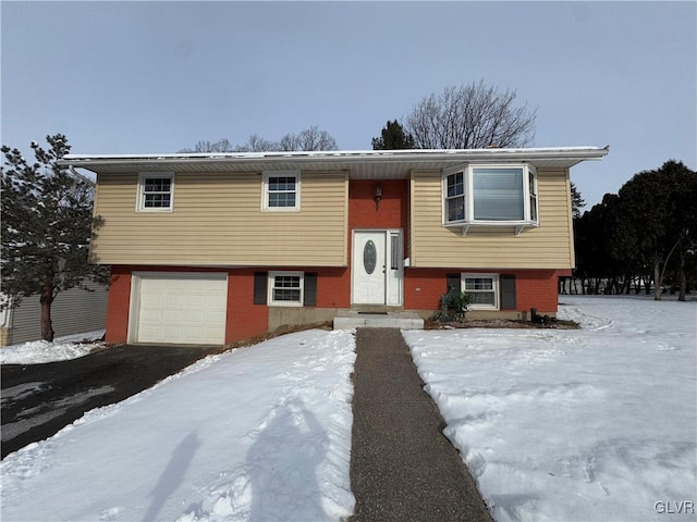 split foyer home with a garage