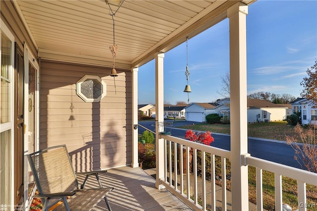 exterior space with covered porch