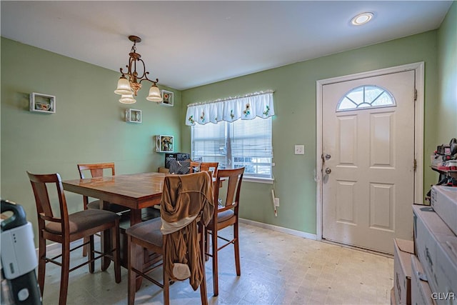 view of dining area