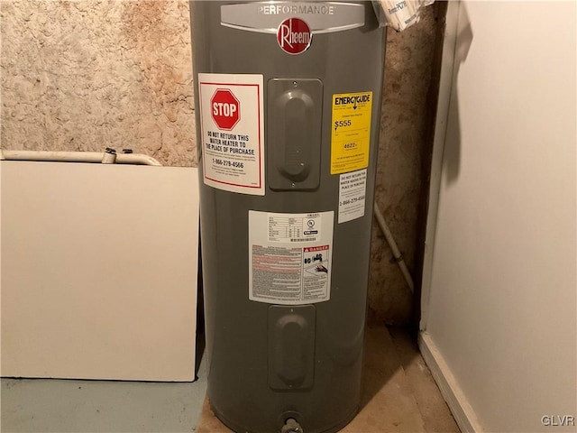 utilities featuring electric water heater