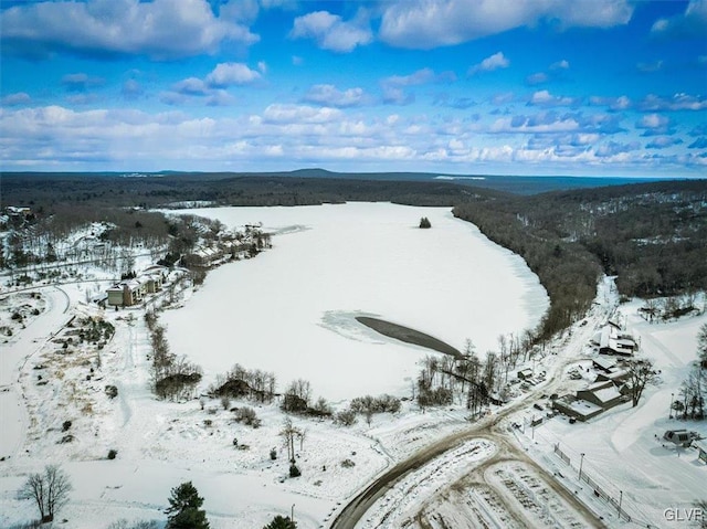 view of snowy aerial view