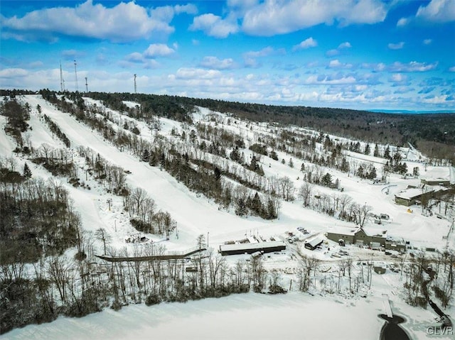 view of snowy aerial view