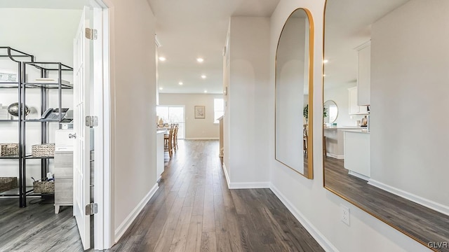 hall featuring hardwood / wood-style floors