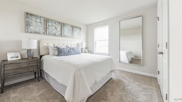 view of carpeted bedroom