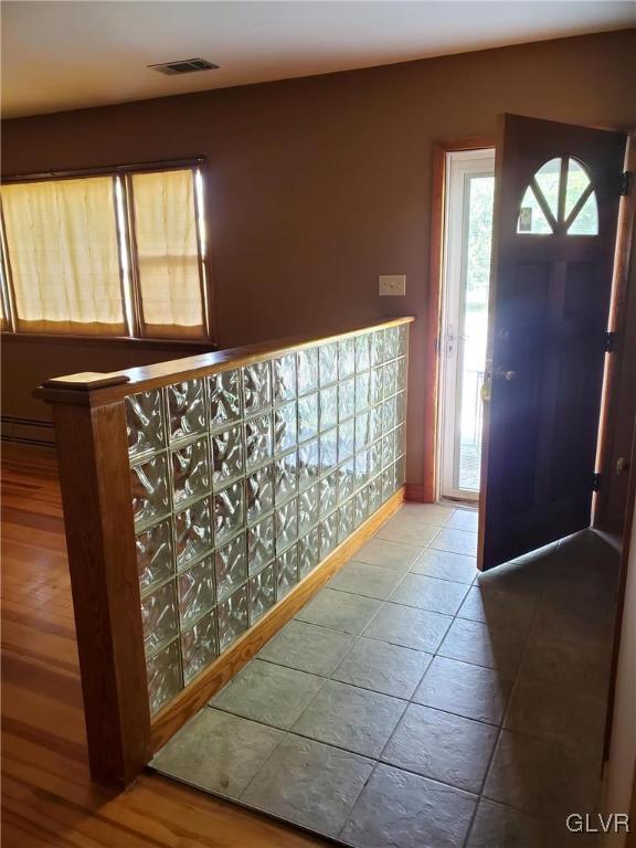 foyer with mail boxes