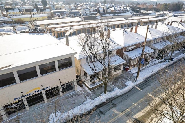 view of snowy aerial view