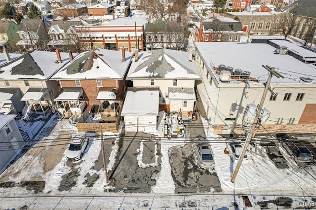 view of snowy aerial view