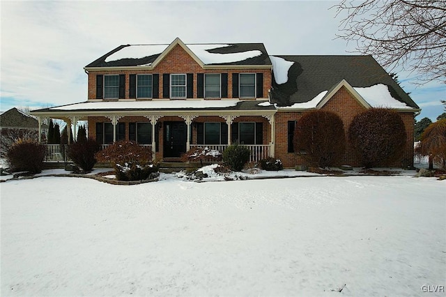 view of front of home with covered porch