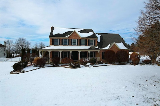 view of front of home with a porch