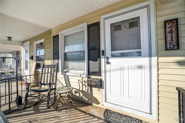 view of doorway to property