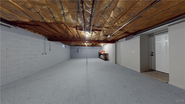 view of basement