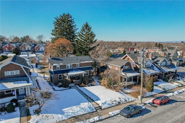 view of snowy aerial view