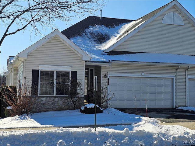 view of front of home featuring a garage