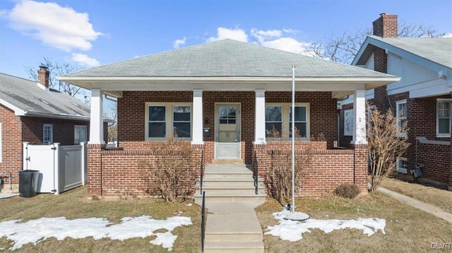 bungalow-style house with covered porch