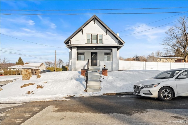 view of front of property with covered porch