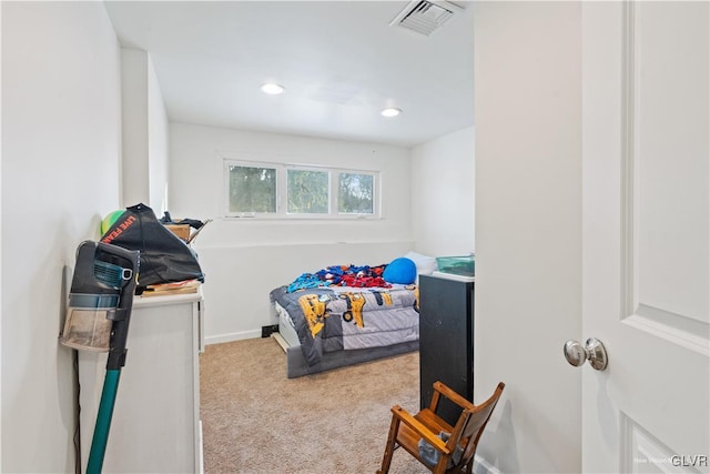 view of carpeted bedroom