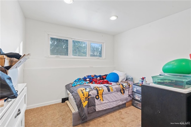 view of carpeted bedroom