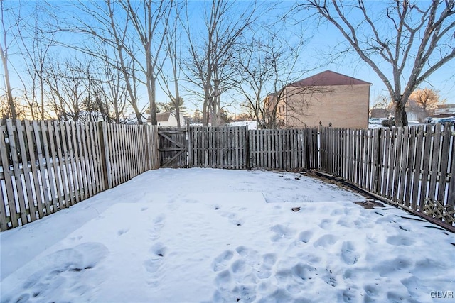 view of snowy yard