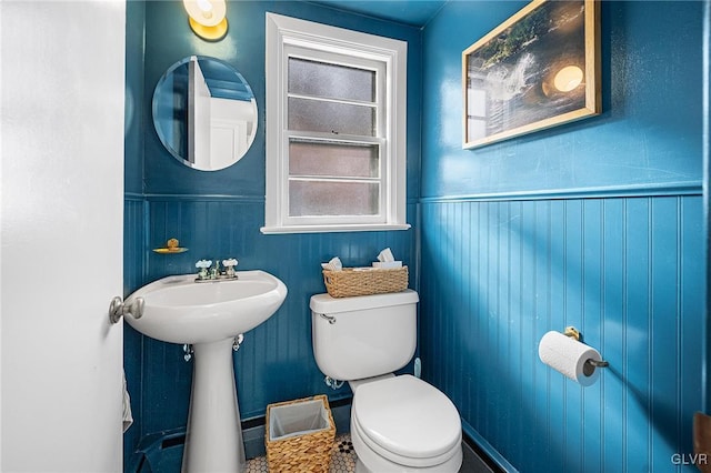 bathroom with sink and toilet