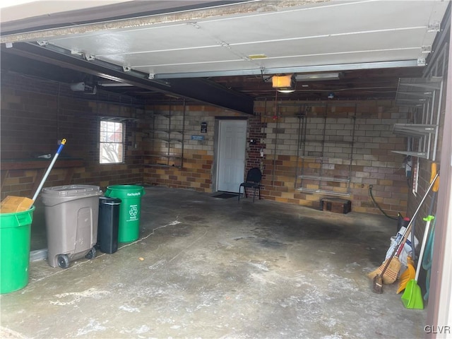 garage featuring a garage door opener