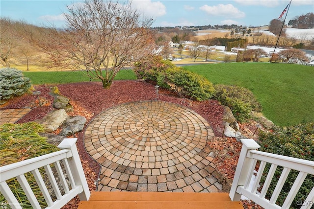 view of yard with a patio area