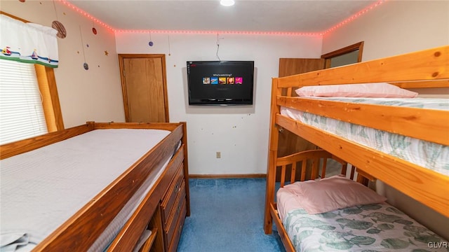 view of carpeted bedroom