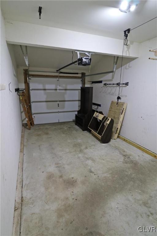 garage featuring a garage door opener