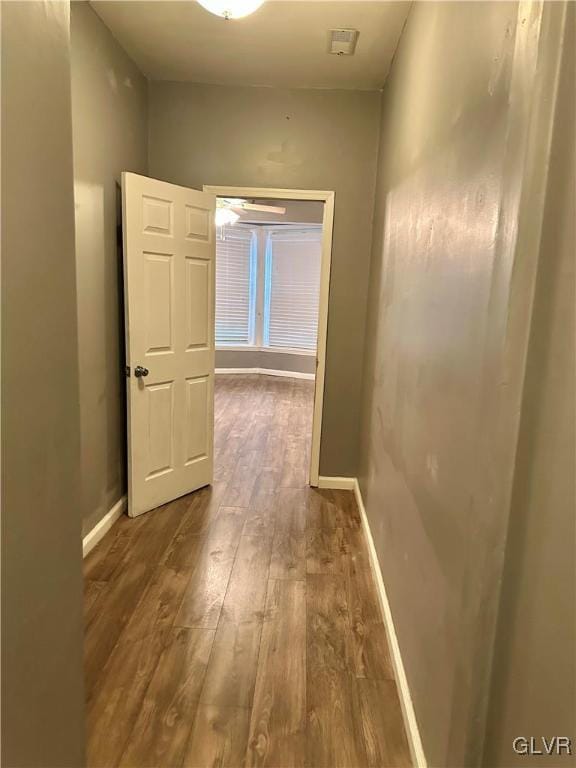 38 12th St, Allentown City, PA 18101 - hallway featuring dark wood-type flooring and baseboards