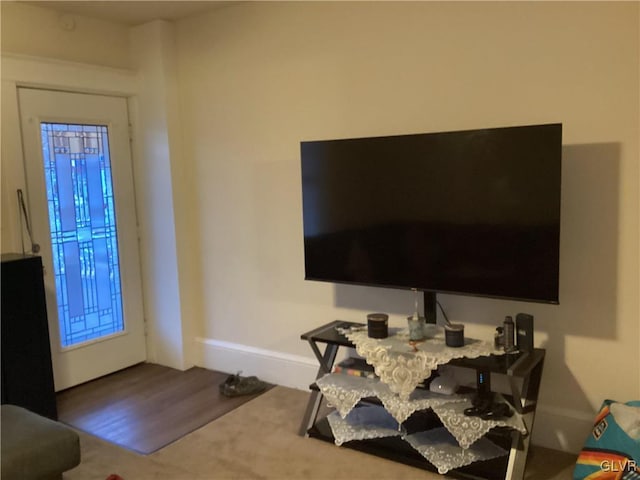 interior space featuring hardwood / wood-style flooring