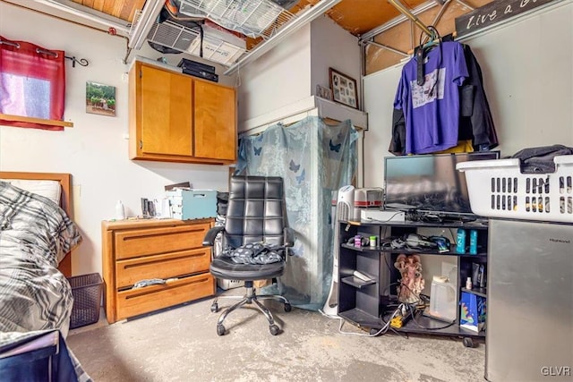 interior space with concrete flooring