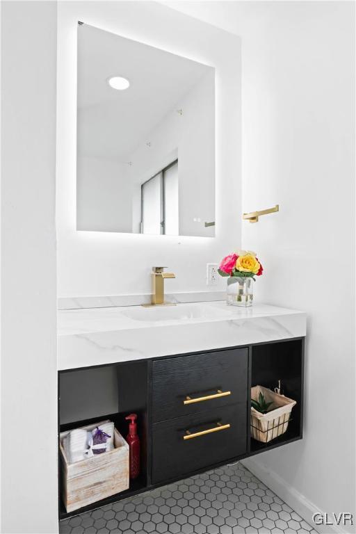 bathroom with vanity