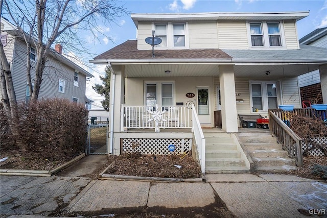 view of front of house with covered porch