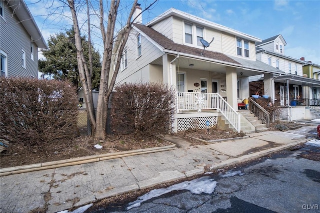 view of front of house with a porch