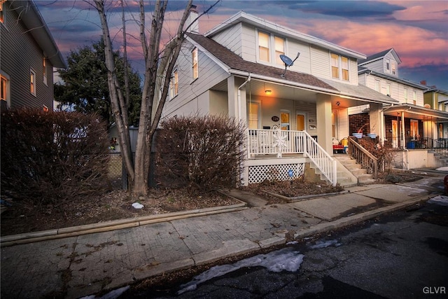 view of front of house with a porch