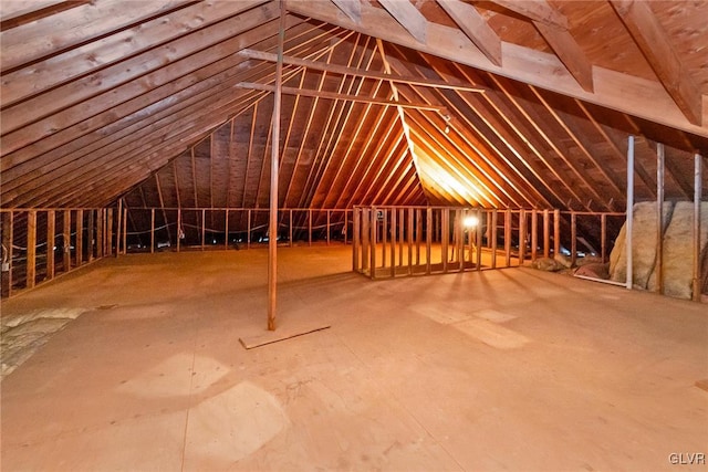 view of attic