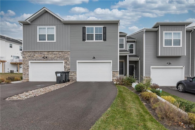 view of property with a garage