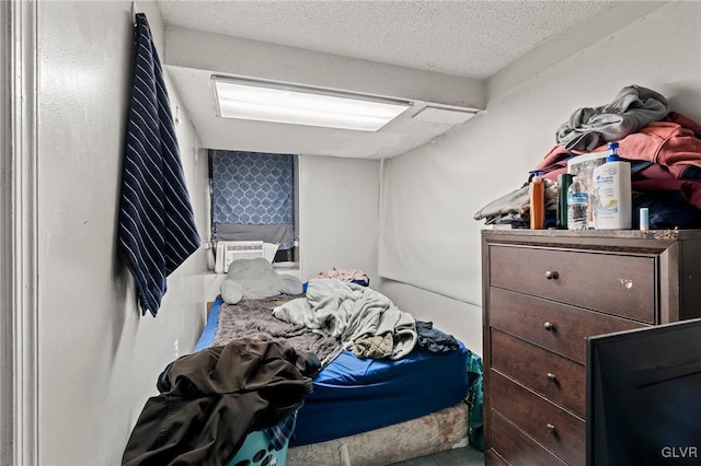 bedroom with a textured ceiling