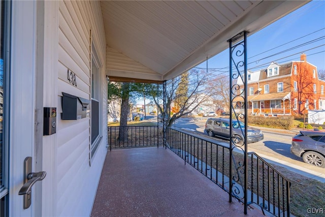 balcony with covered porch