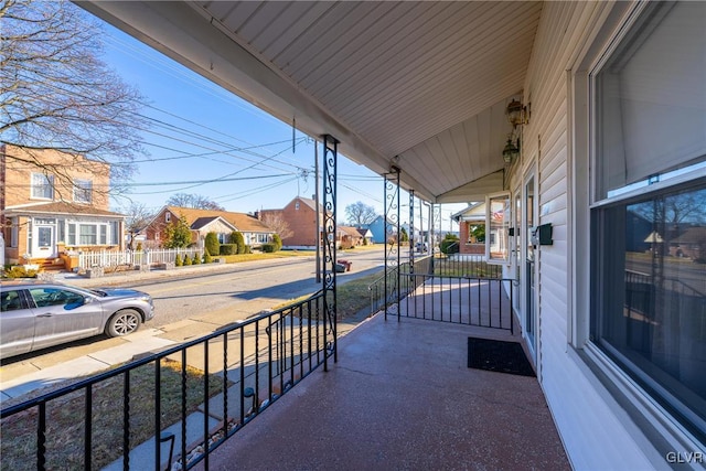 view of patio featuring covered porch