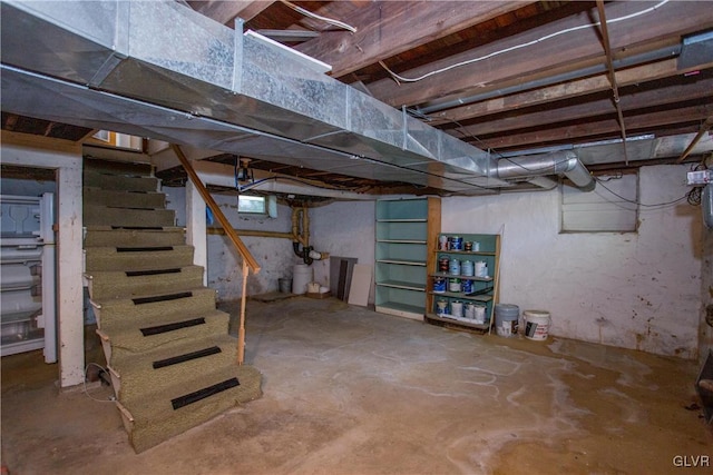 view of basement