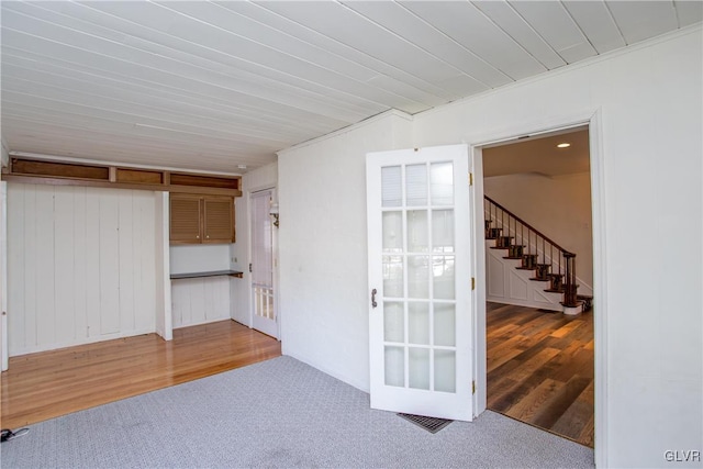 empty room featuring hardwood / wood-style floors