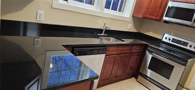 kitchen featuring sink and appliances with stainless steel finishes