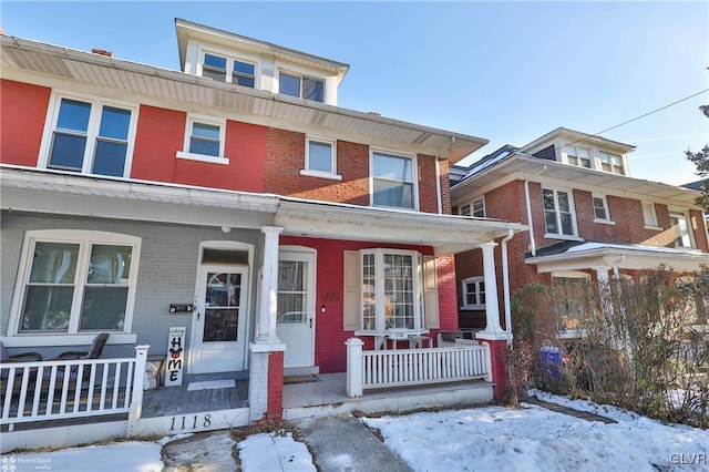 multi unit property with covered porch