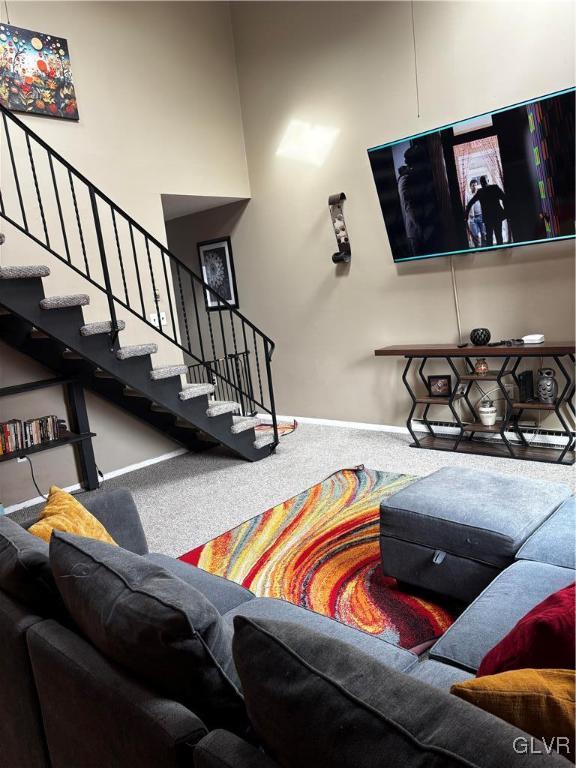 view of carpeted living room